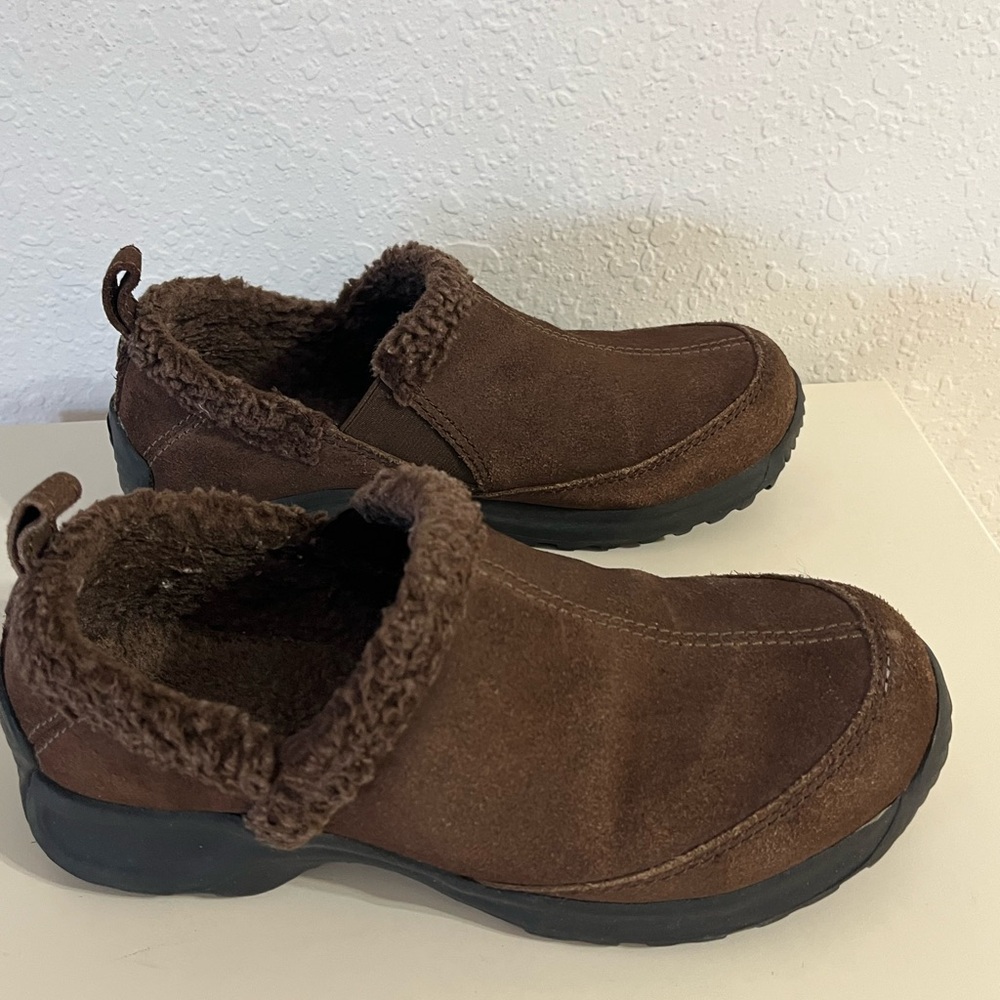 Lands' End Brown Suede Women's Slip-On Loafers